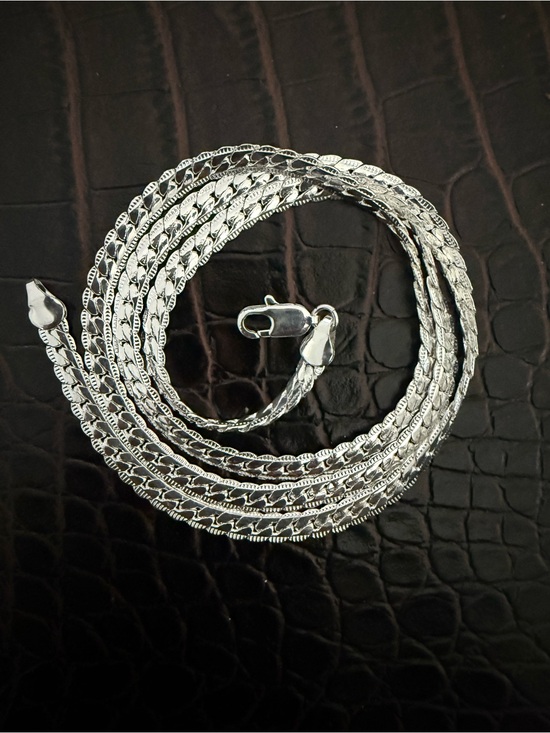 Other - Brand NEW Silver Textured Rope Chain Necklace